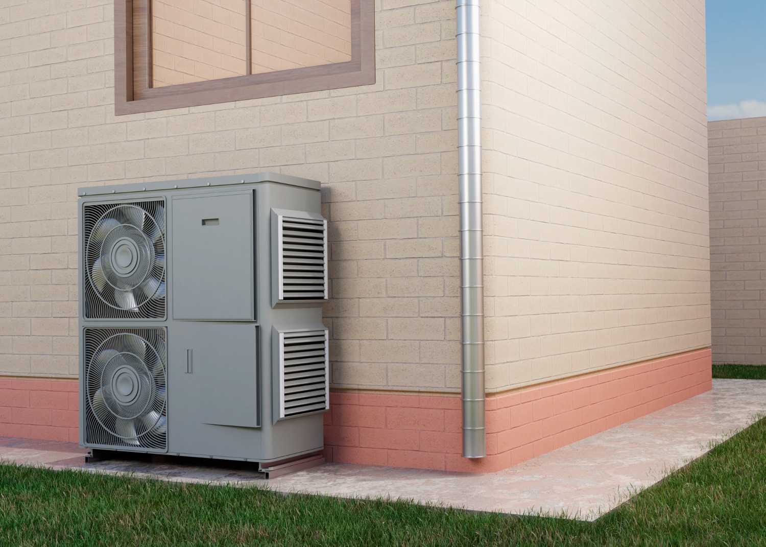 Air conditioning system installed in a residential living space
